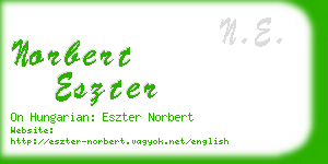 norbert eszter business card